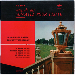 Johann Sebastian Bach / Jean-Pierre Rampal / Robert Veyron-Lacroix Intégrale Des Sonates Pour Flute, Vol.1 Vinyl LP USED