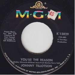 Johnny Tillotson You're The Reason / Countin' My Teardrops USED VINYL 7INCH 45 RPM