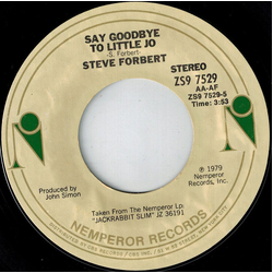 Steve Forbert Say Goodbye To Little Jo / You're Darn Right Vinyl 7" USED