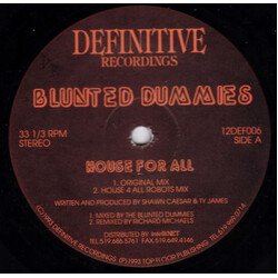 Blunted Dummies House For All Vinyl 12" USED