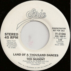 Ted Nugent Land Of A Thousand Dances Vinyl 7" USED
