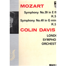 Wolfgang Amadeus Mozart / London Symphony Orchestra / Sir Colin Davis Symphony No. 39 In E Flat, K.543 / Symphony No. 40 In G Minor, K.550 Vinyl LP US