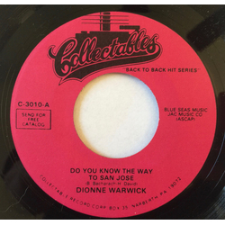 Dionne Warwick Do You Know The Way To San Jose / Message To Michael Vinyl 7" USED