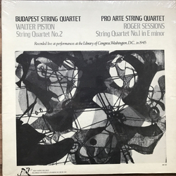 Walter Piston / Roger Sessions / Budapest String Quartet / Pro Arte Quartet String Quartet No.2 / String Quartet No.1 In E Minor Vinyl LP USED