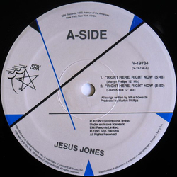 Jesus Jones Right Here, Right Now / International Bright Young Thing Vinyl 12" USED