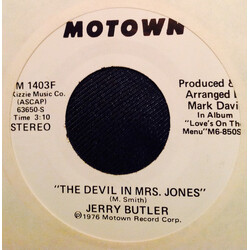 Jerry Butler The Devil In Mrs. Jones Vinyl 7" USED