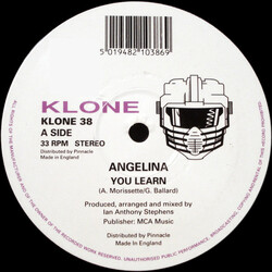 Angelina Kyte You Learn USED VINYL 12INCH 33 S RPM STEREO