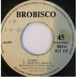 The Wonderful Alex Konadu's Band Yaako Vinyl 7" USED