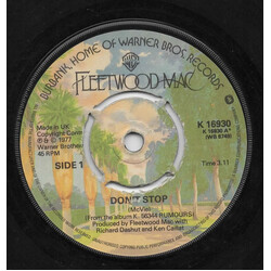Fleetwood Mac Don't Stop / Gold Dust Woman Vinyl 7" USED