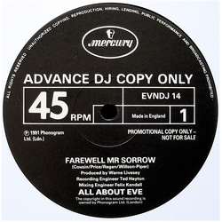 All About Eve Farewell Mr. Sorrow Vinyl 12" USED