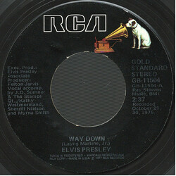 Elvis Presley Way Down / My Way Vinyl 7" USED