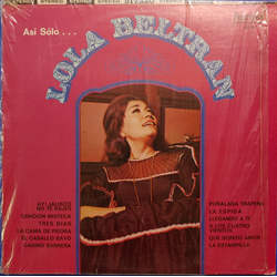 Lola Beltrán Asi Solo Vinyl LP USED