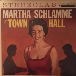Martha Schlamme At Town Hall Vinyl LP USED