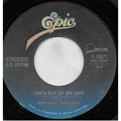 Michael Jackson She's Out Of My Life / Get On The Floor Vinyl 7" USED