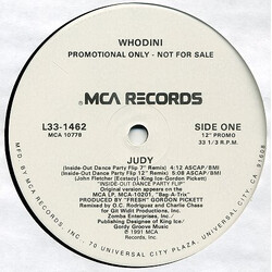 Whodini Judy USED VINYL 12INCH 33 S RPM PROMO