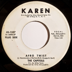 The Capitols Afro Twist / Cool Jerk '68 Instrumental Vinyl 7" USED