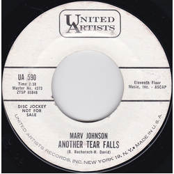 Marv Johnson Another Tear Falls / He's Got The Whole World In His Hands Vinyl 7" USED