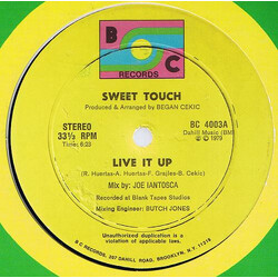 Sweet Touch Live It Up Vinyl 12" USED