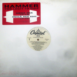 MC Hammer 2 Legit 2 Quit (Mega Mix) Vinyl 12" USED