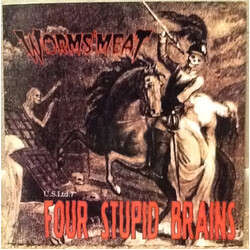 Worms' Meat Four Stupid Brains USED VINYL 7INCH 33 S RPM LIMITED EDITION REISSUE