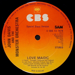 John Davis & The Monster Orchestra Love Magic Vinyl 12" USED