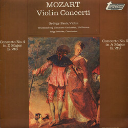 Wolfgang Amadeus Mozart / György Pauk / Württembergisches Kammerorchester / Jörg Faerber Violin Concerti Vinyl LP USED