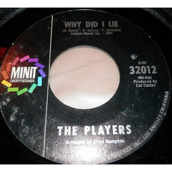 The Players (10) Why Did I Lie / I'm Glad You Waited Vinyl 7" USED