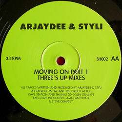 Arjaydee / Styli Moving On Part 1 (Three's Up Mixes) Vinyl 12" USED