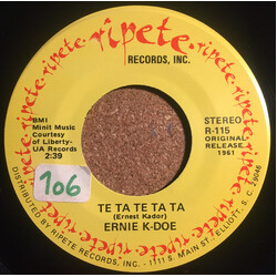 Ernie K-Doe / Dallas Frazier Te Ta Te Ta Ta / Elvira Vinyl 7" USED