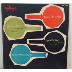 Robert Schumann / The Curtis String Quartet Quartet No. 1 In A-Minor, Opus 41 / Quartet No. 3 In A-Major, Opus 41 Vinyl LP USED