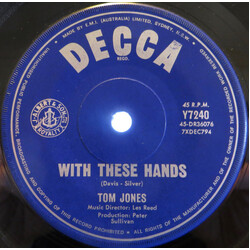 Tom Jones With These Hands / Untrue Vinyl 7" USED