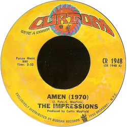 The Impressions Amen (1970) Vinyl 7" USED