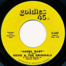 Rosie & The Originals Angel Baby / Give Me Love Vinyl 7" USED