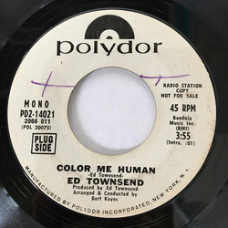 Ed Townsend Color Me Human / No Vinyl 7" USED