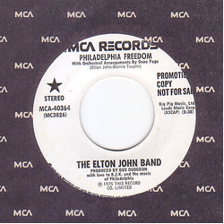 Elton John Band Philadelphia Freedom Vinyl 7" USED