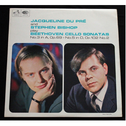 Ludwig van Beethoven / Jacqueline Du Pré / Stephen Bishop (3) Jacqueline Du Pre & Stephen Bishop Play Beethoven Cello Sonatas Vinyl LP USED
