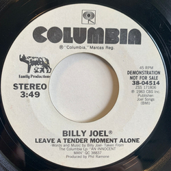 Billy Joel Leave A Tender Moment Alone Vinyl 7" USED