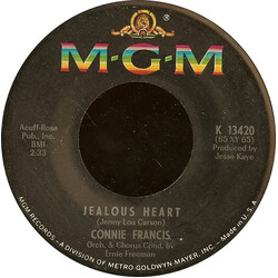 Connie Francis Jealous Heart / Can I Rely On You USED VINYL 7INCH SINGLE 45 RPM