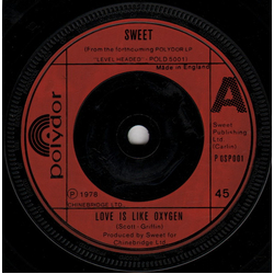 The Sweet Love Is Like Oxygen Vinyl 7" USED