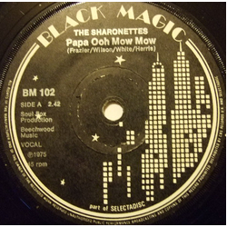 The Sharonettes Papa Ooh Mow Mow Vinyl 7" USED