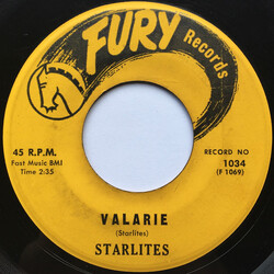 Jackie And The Starlites Valarie / Way Up In The Sky Vinyl 7" USED