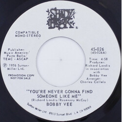 Bobby Vee You're Never Gonna Find Someone Like Me Vinyl 7" USED