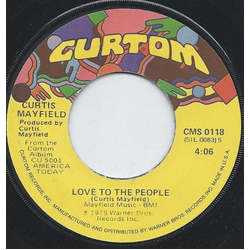 Curtis Mayfield Only You Babe Vinyl 7" USED