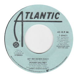 Roger Daltrey Let Me Down Easy Vinyl 7" USED