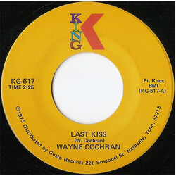 Wayne Cochran Last Kiss Vinyl 7" USED
