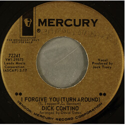 Dick Contino I Forgive You (Turn Around) Vinyl 7" USED