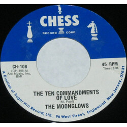The Moonglows The Ten Commandments Of Love Vinyl 7" USED