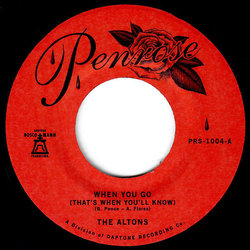 The Altons When You Go (That's When You'll Know) Vinyl 7" USED