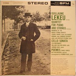 Guillaume Lekeu Quartet For Piano And Strings / Cello Sonata / Poemes Vinyl LP USED
