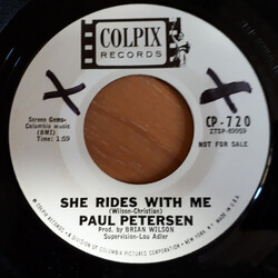 Paul Petersen She Rides With Me / Poorest Boy In Town Vinyl 7" USED
